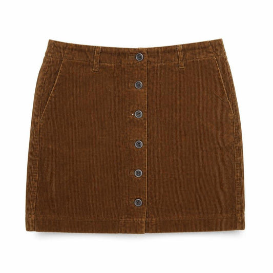 Uniqlo Women Brown Corduroy A-Line Button Skirt Size 10