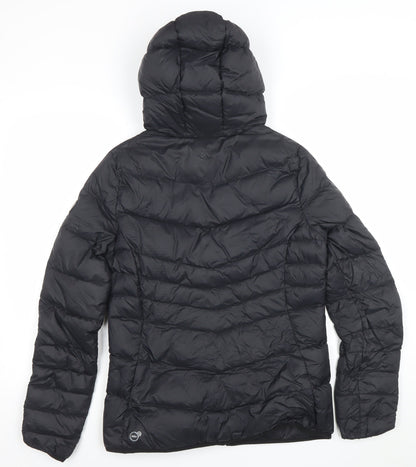 Close-up detail of Puma Women's Black, size 12, Hooded Puffer Jacket Coat