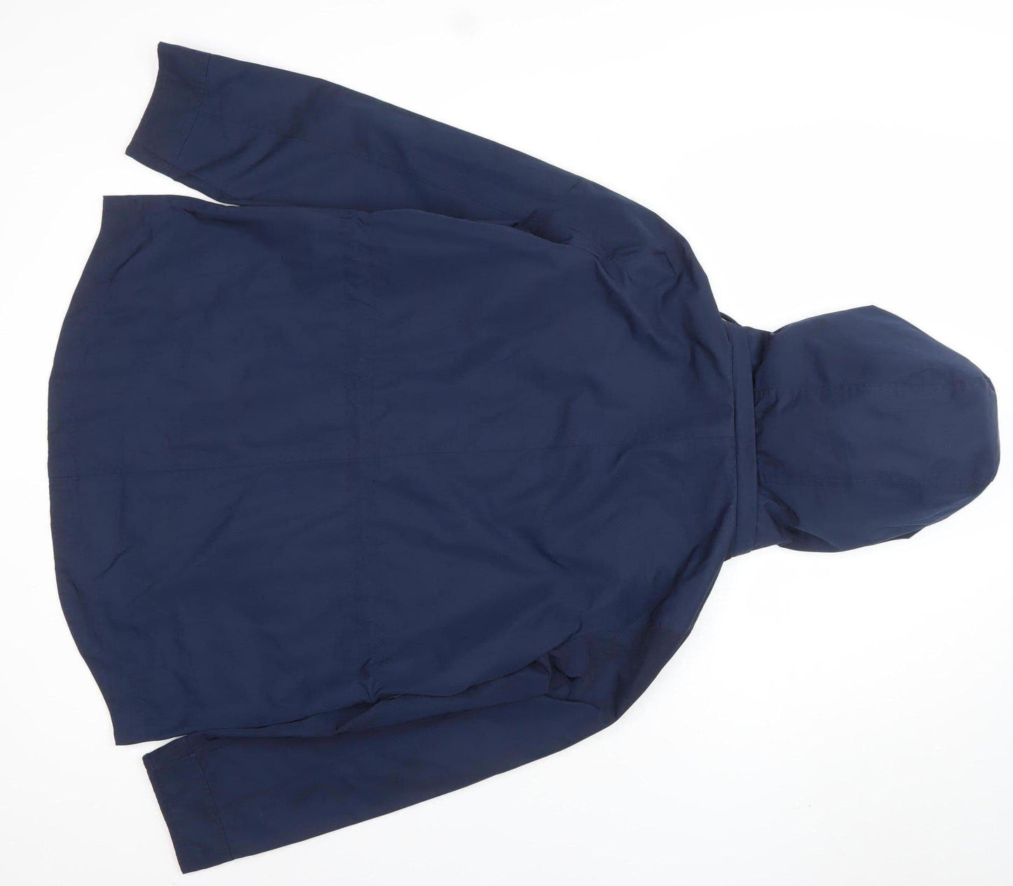 Jaeger Women Blue Hooded Parka Jacket Size 12 Mid-Length Lined