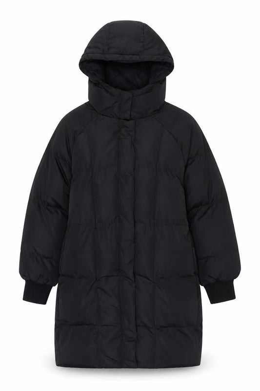 Sleepy Bunny Women’s Black Hooded Puffer Jacket Size M