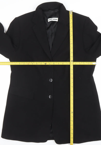 Gerry Weber Women's Black Size 16 Classic Single-Breasted Blazer