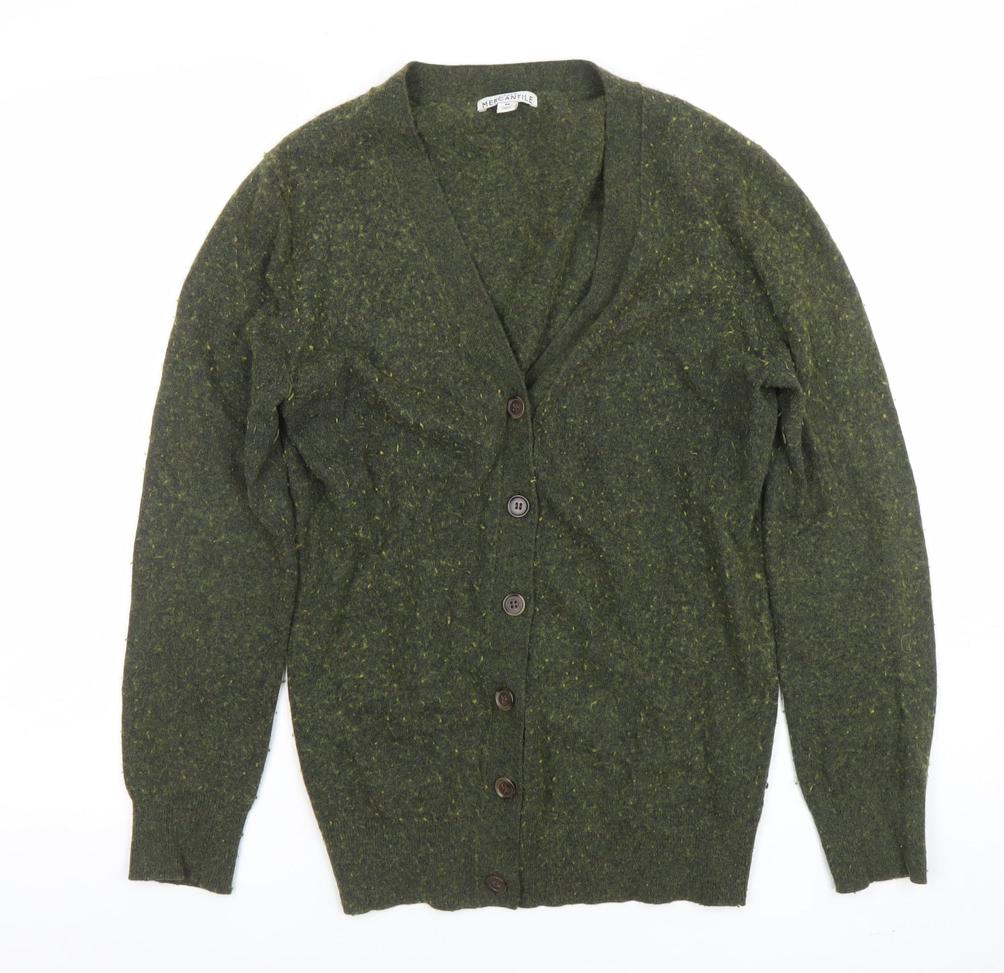 J.Crew Mercantile Women's Green Wool Blend V-Neck Cardigan M