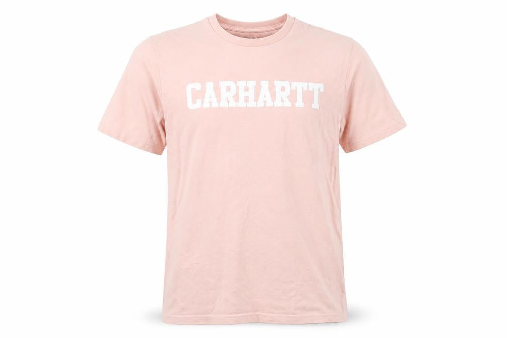 Carhartt Men’s Pink Cotton Logo Crew Neck Short Sleeve T-Shirt M