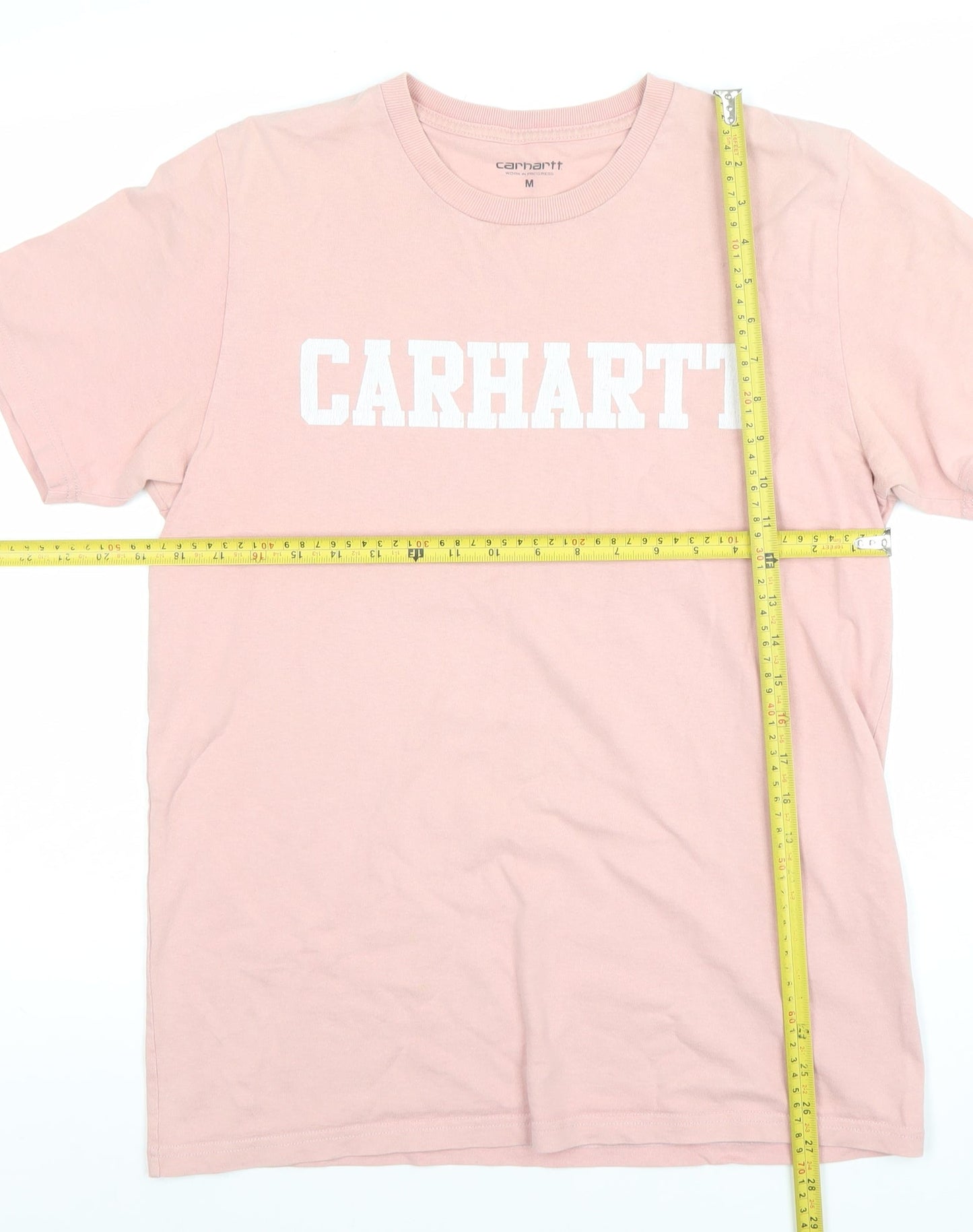 Carhartt Men’s Pink Cotton Logo Crew Neck Short Sleeve T-Shirt M