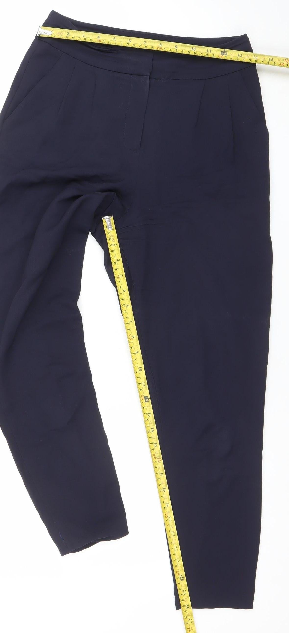 Austin Reed Women's Navy Blue Wool Tailored Work Trousers Size 8