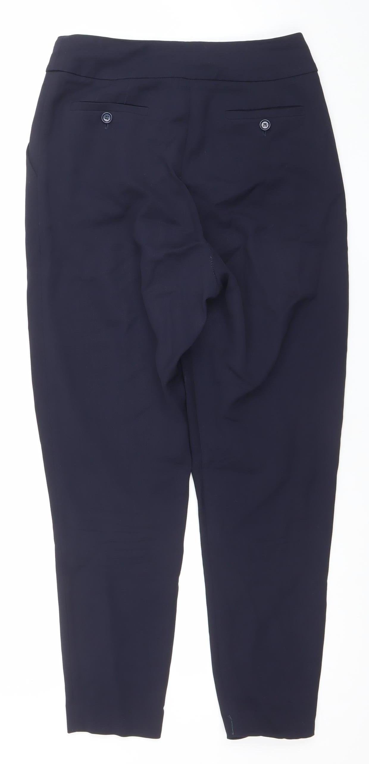 Austin Reed Women's Navy Blue Wool Tailored Work Trousers Size 8
