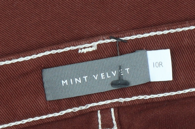 Mint Velvet Women Brown Straight Corduroy Jeans Size 10 Regular