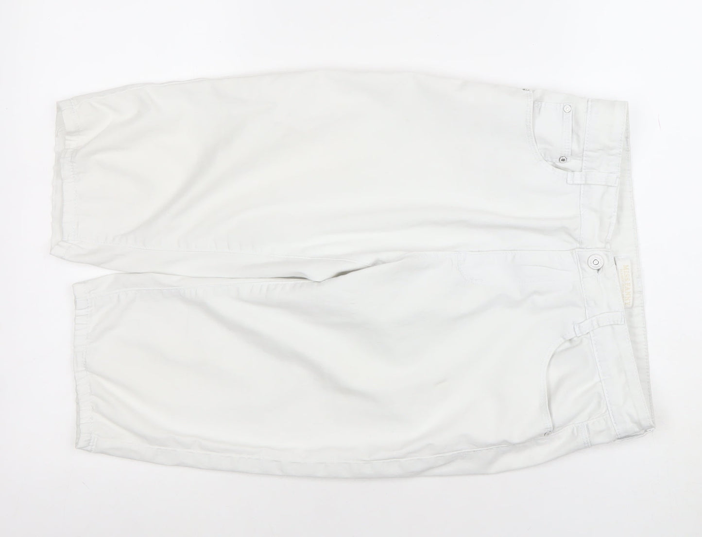 Miss Fanny Women's White Size 10 Bermuda Shorts Cotton Stretch