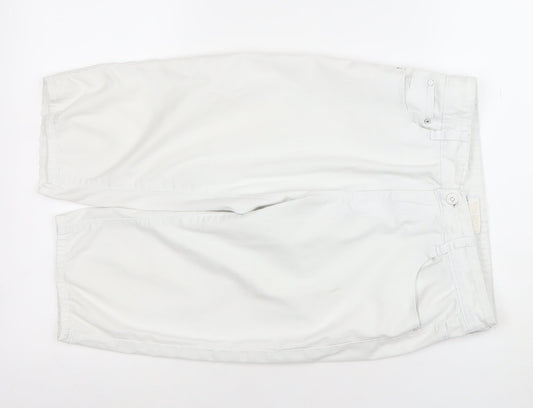 Miss Fanny Women's White Size 10 Bermuda Shorts Cotton Stretch