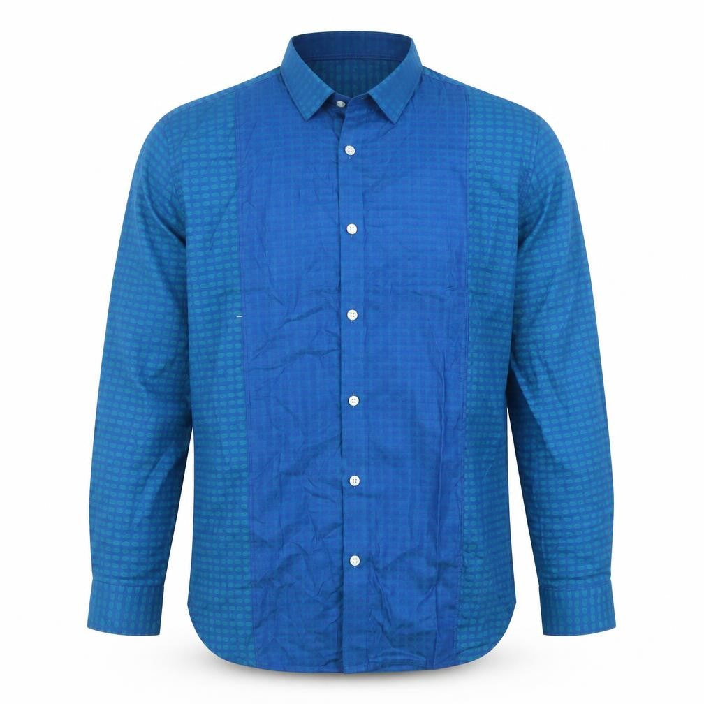 Invictus Men’s Blue Slim Fit Cotton Button-Up Shirt Size 40