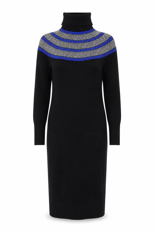 Karen Millen Women’s Black Bodycon Knit Dress Size M Long Sleeve