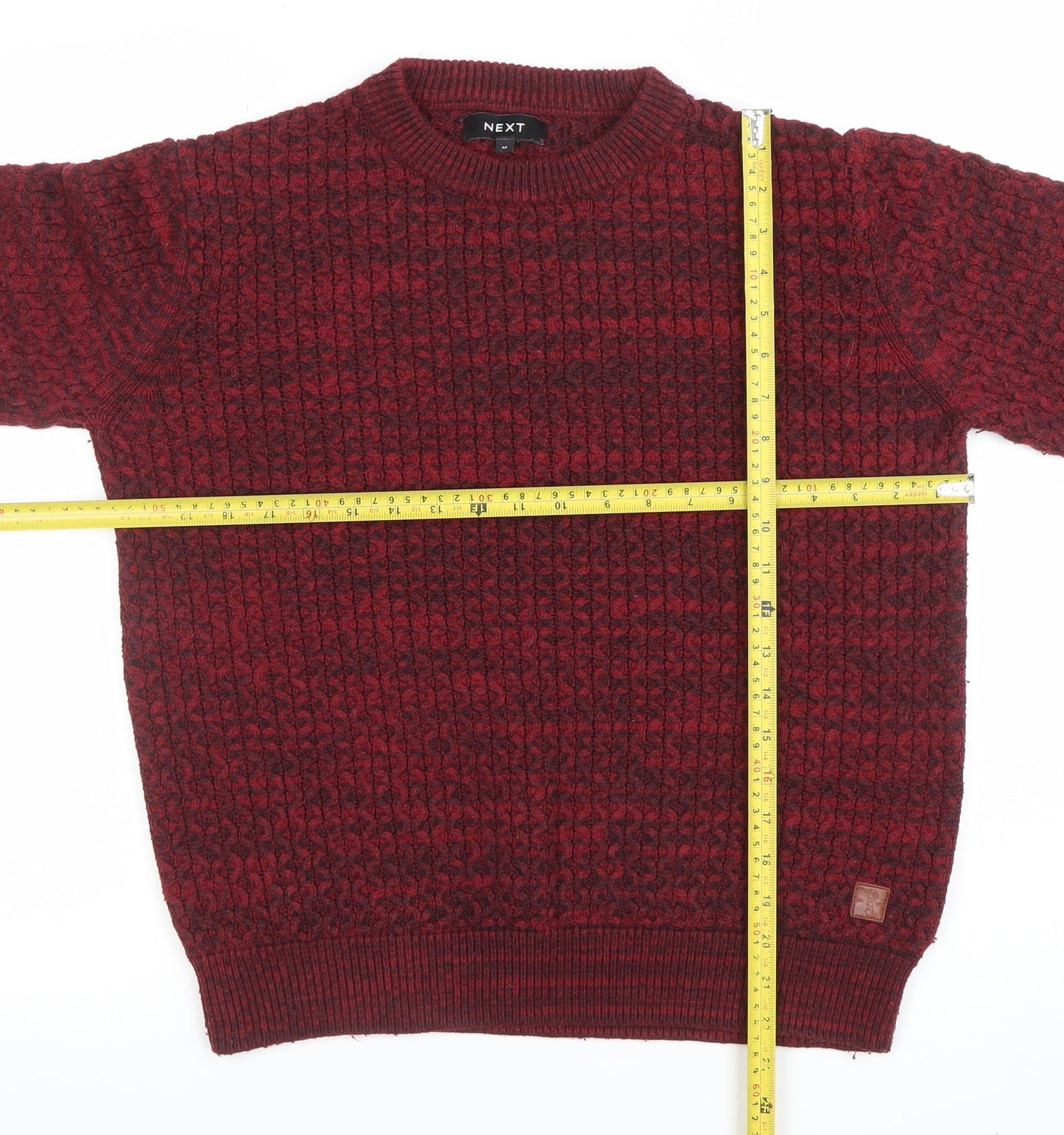 Next Women’s Red Chunky Knit Crew Neck Jumper Size S