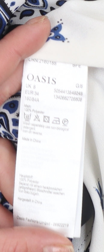 Oasis Women’s Multicoloured Paisley Slip Midi Dress Size 8