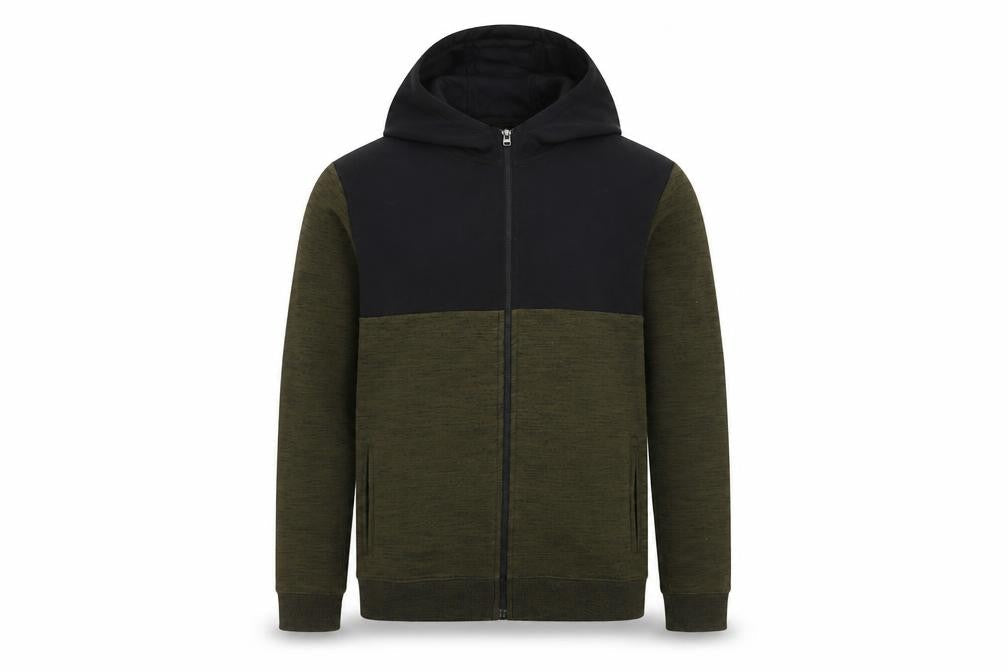 Marks & Spencer Boys Green Hooded Full Zip Colourblock Jacket 12-13 Years