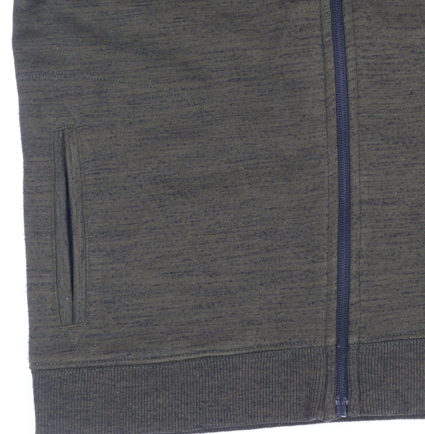 Marks and Spencer Boys Green Hooded Full Zip Colourblock Jacket 12-13 Years