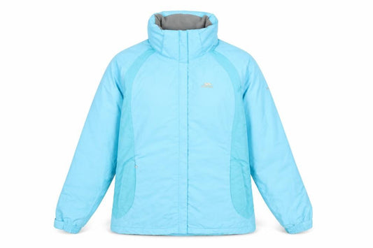 Trespass Women Blue Waterproof Breathable Mid-Length Puffer Jacket Size M