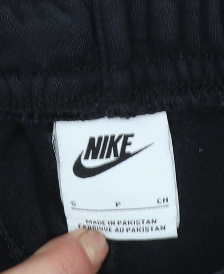 Nike Women Black Jogger Sweatpants S Fleece Casual Trousers
