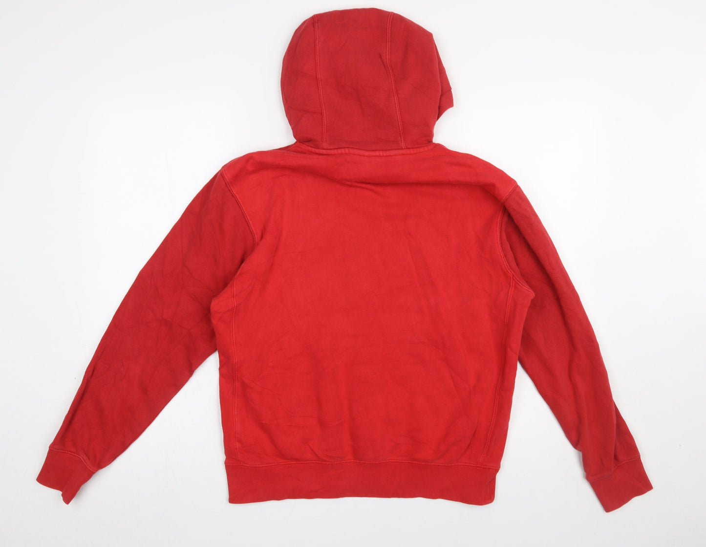 Nike Men's Red Pullover Hoodie Size S Logo Cotton Blend