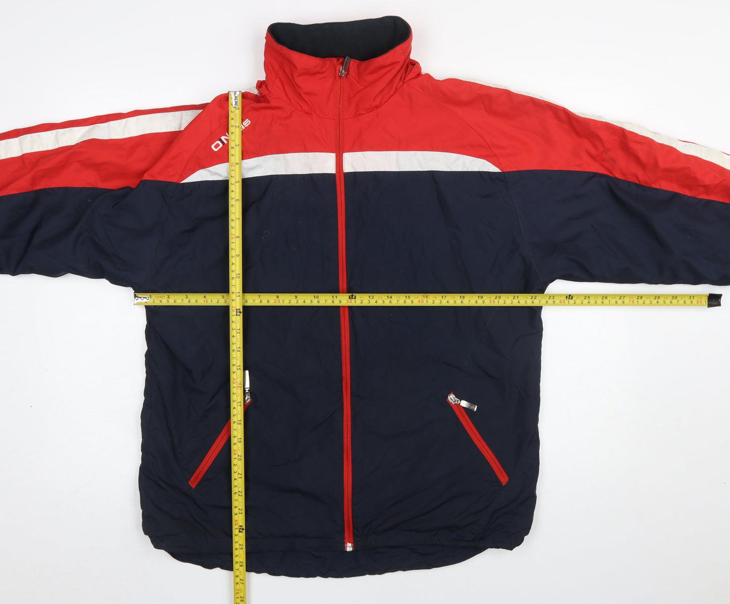 O'Neills Men's Small Navy Red Windbreaker Jacket Water Resistant