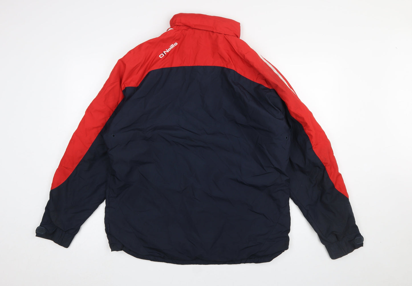 O'Neills Men's Small Navy Red Windbreaker Jacket Water Resistant