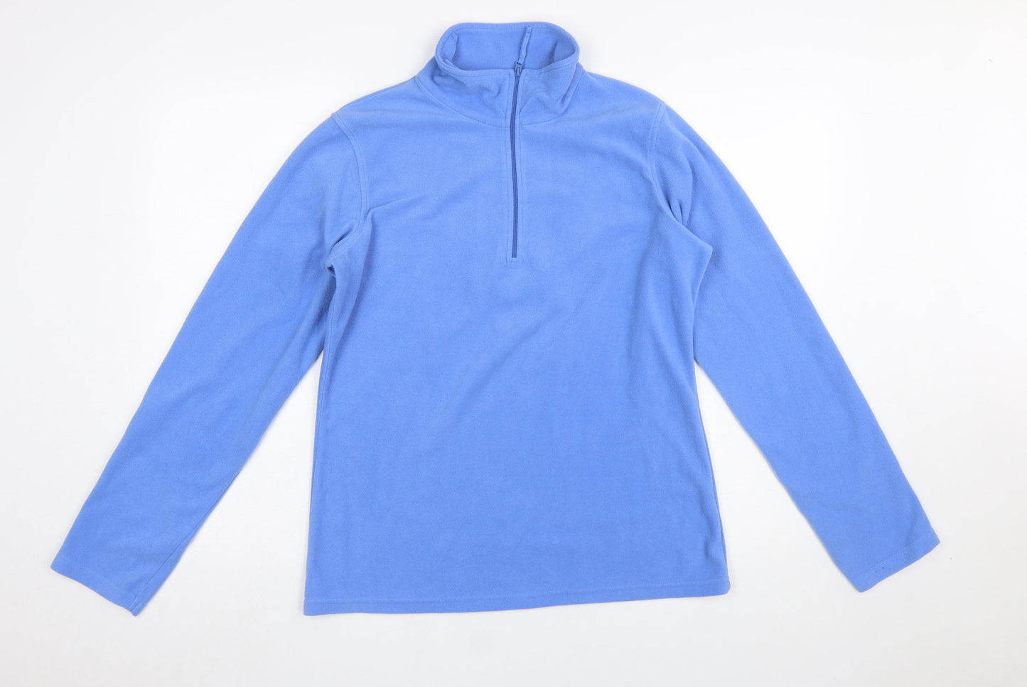 Mountain Warehouse Women Blue 1/2 Zip Fleece Sweatshirt M