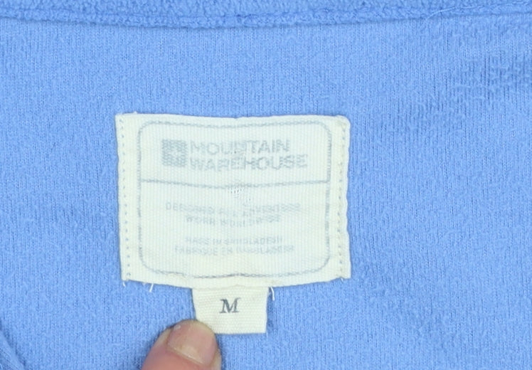 Mountain Warehouse Women Blue 1/2 Zip Fleece Sweatshirt M