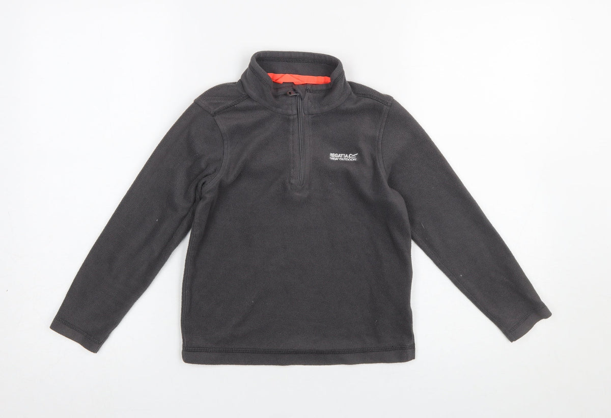 Regatta Boys Grey Fleece 1/4 Zip Pullover Sweatshirt 7-8 Years