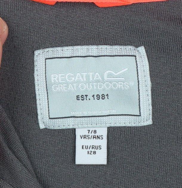 Regatta Boys Grey Fleece 1/4 Zip Pullover Sweatshirt 7-8 Years
