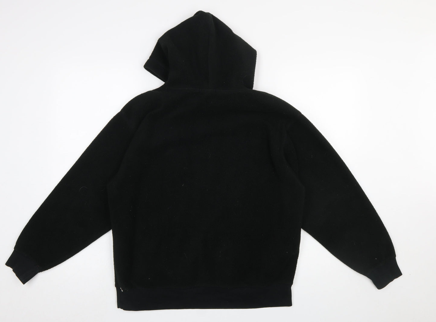 GAP Kids Boys Black Pullover Fleece Hoodie L 10-11 Years Classic Logo