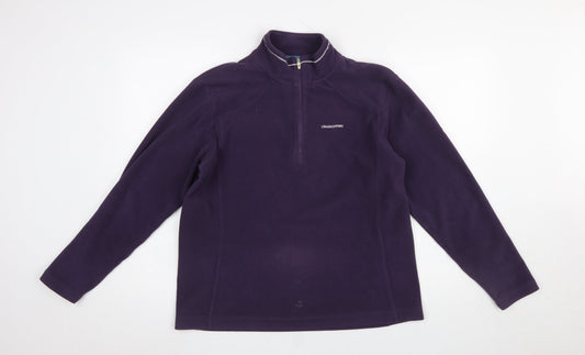 Craghoppers Women Purple 1/2 Zip Fleece Pullover UK 12