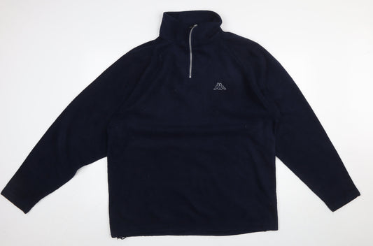 Kappa Men's Navy Blue 2XL Fleece 1/4 Zip Pullover Sweatshirt