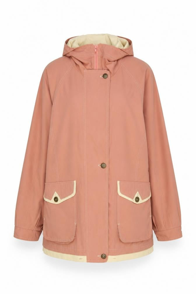 Panache Women’s Pink Microfibre Waterproof Hooded Rain Jacket Size 14