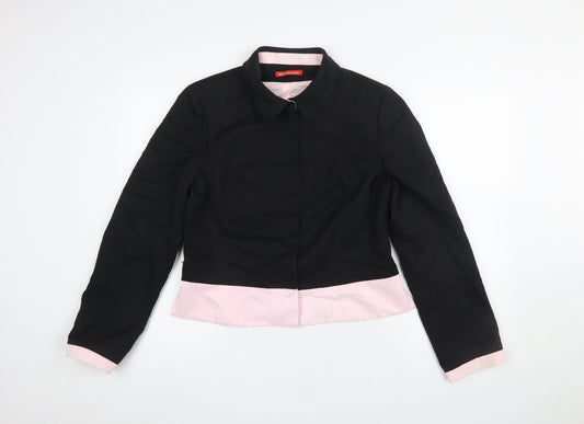 Alain Manoukian Women's Black & Pink Cropped Blazer Size 14