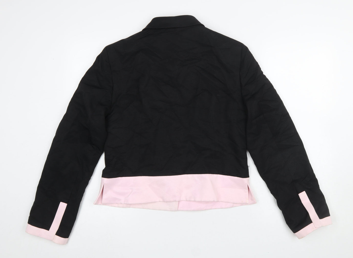 Alain Manoukian Women's Black & Pink Cropped Blazer Size 14