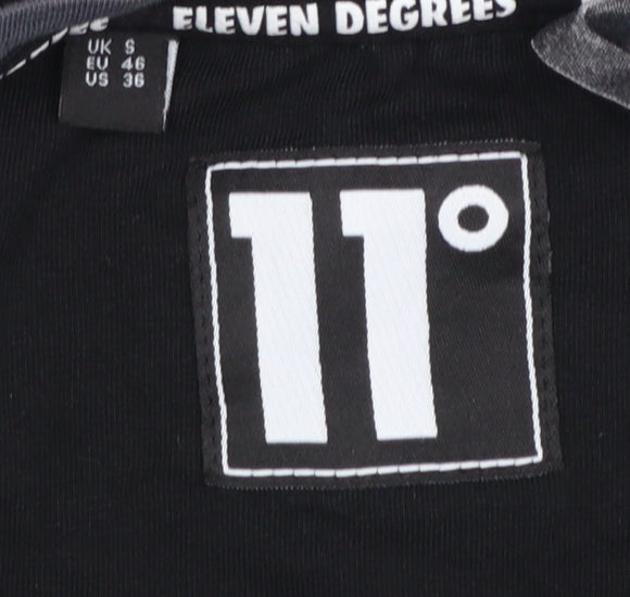 11 Degrees Men's Black Colourblock Slim Fit T-Shirt Size S