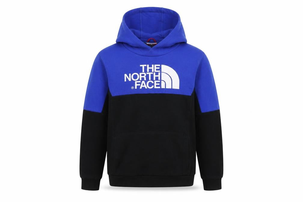 The North Face Boys Blue and Black Pullover Hoodie XL Cotton