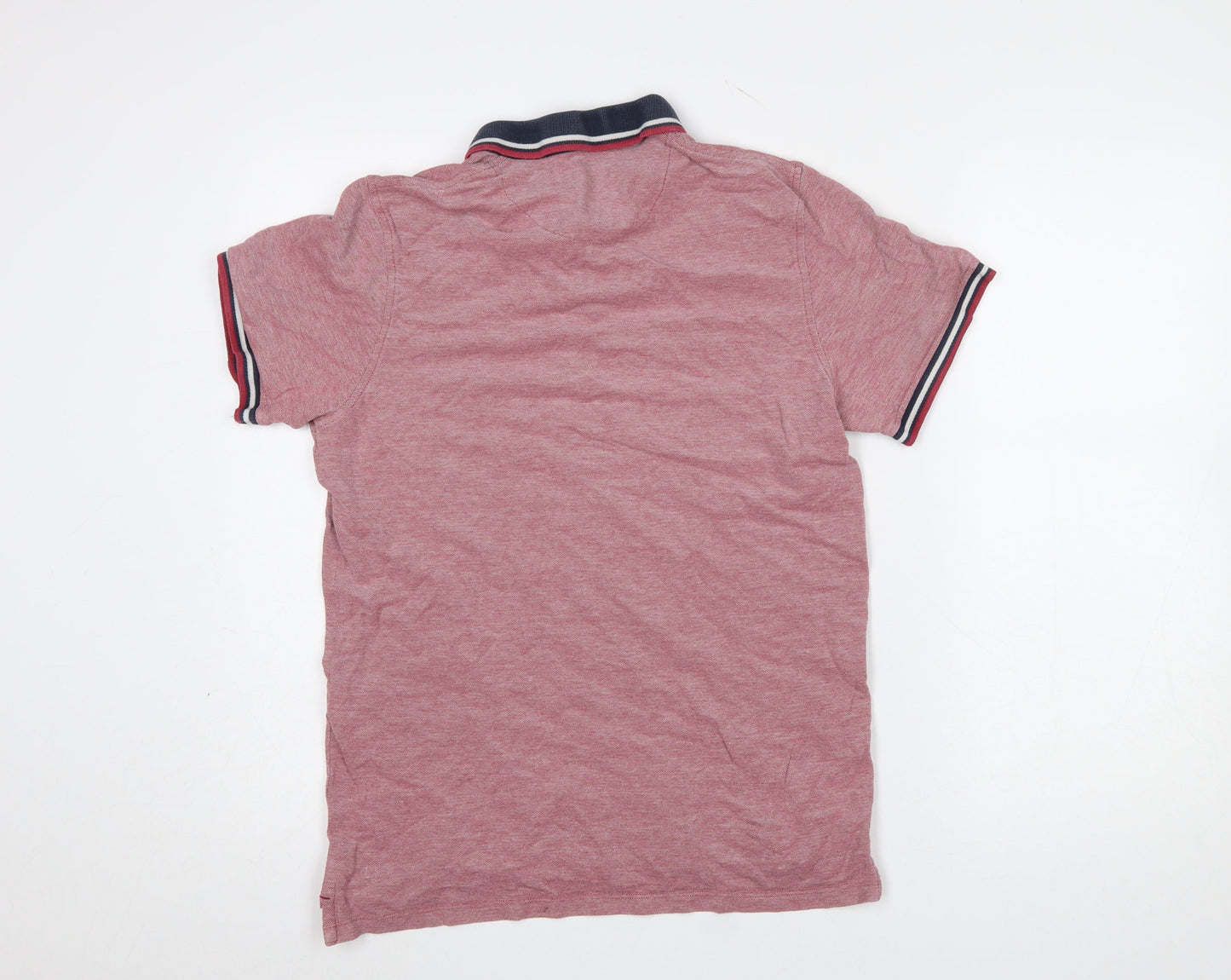 Jack & Jones Men's Red Short Sleeve Polo Shirt Size L