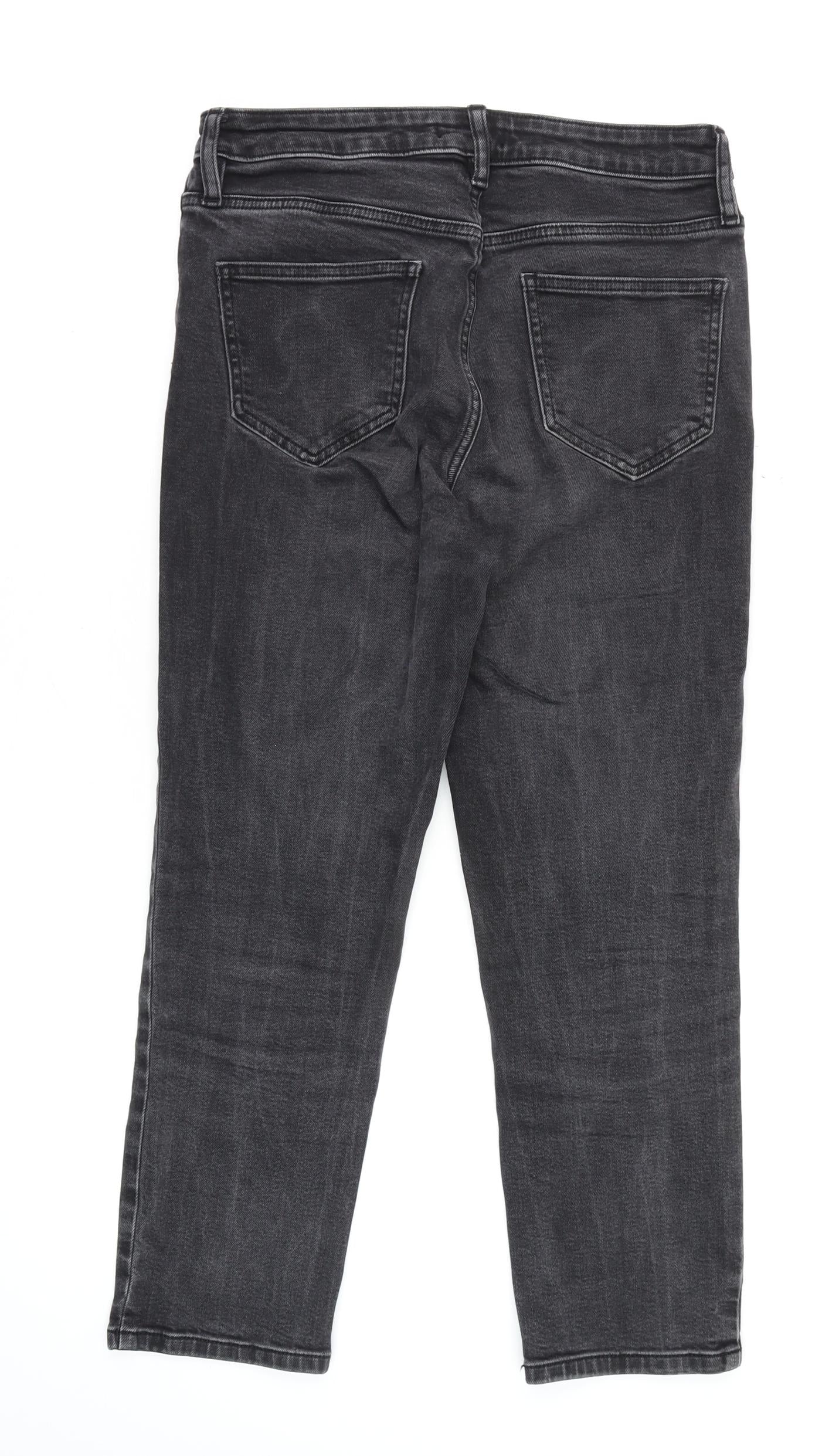 F&F Women’s Black Dark Wash Skinny Jeans UK 10 Slim Fit Cotton Blend
