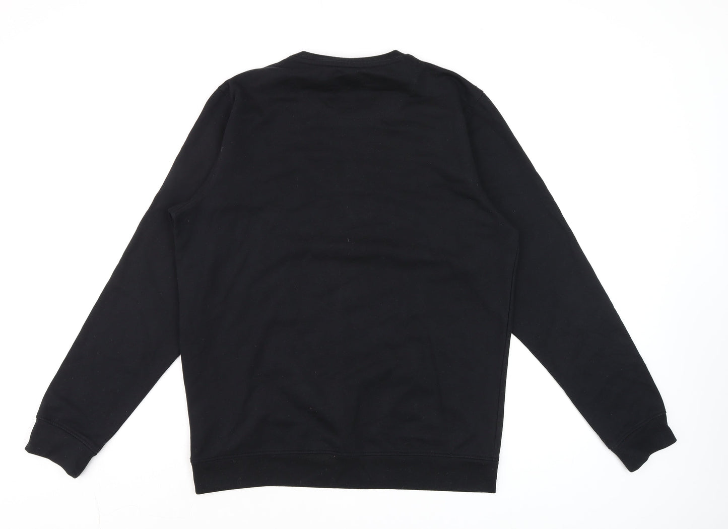 Peter England Mens Black XL Space Graphic Pullover Sweatshirt