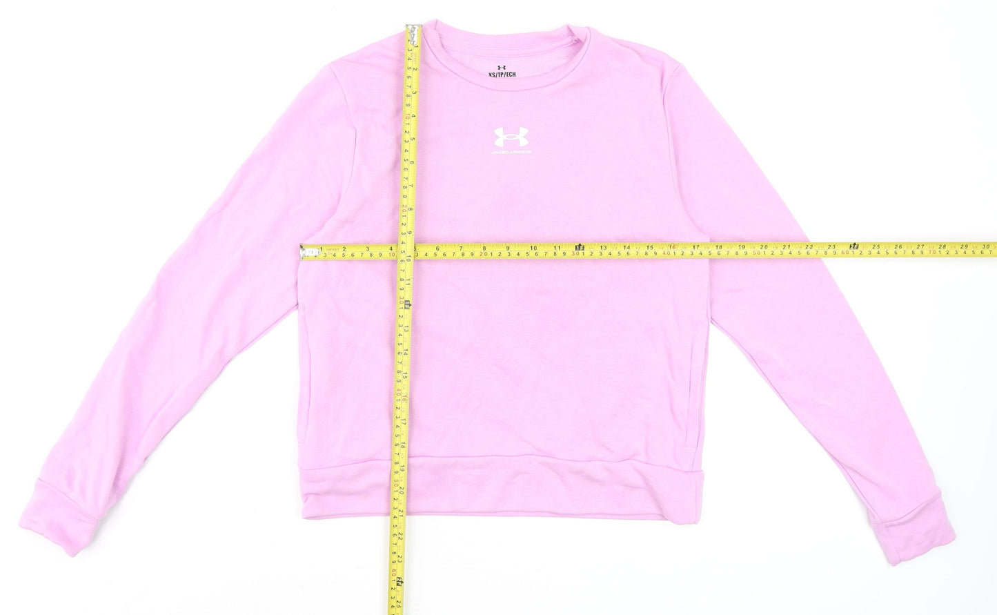 Under Armour Womens Pink XS Crew Neck Long Sleeve Pullover Sweatshirt