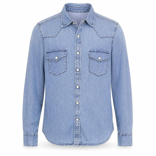 Gap 1969 Men's Blue Denim Long Sleeve Western Button-Up Shirt Size S