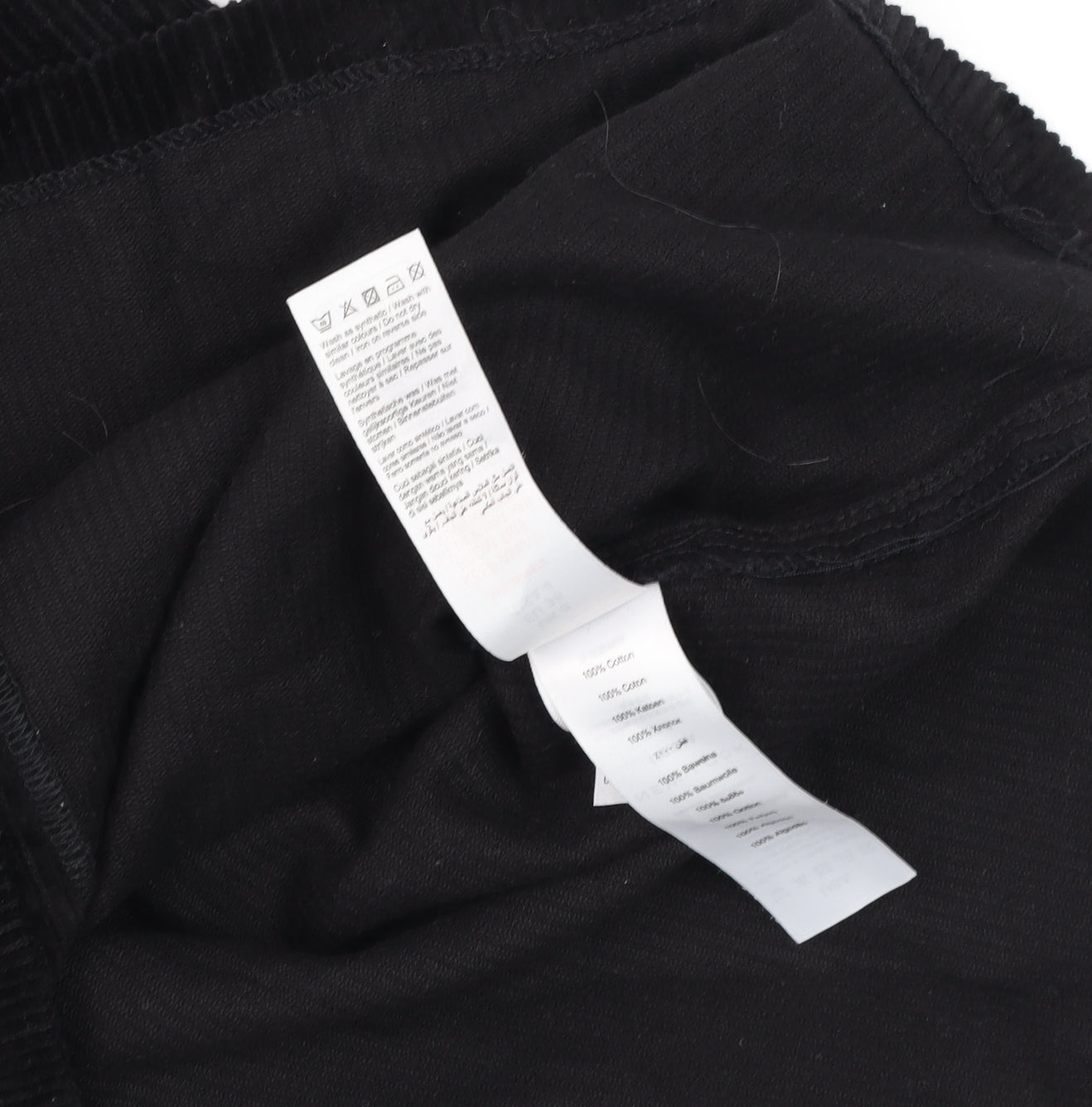New Look Women's Black Corduroy Pinafore Dress Size 8