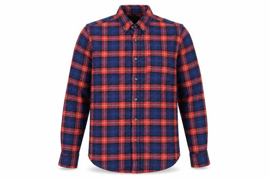 Primark Men's Multicoloured Plaid Cotton Long Sleeve Shirt Small Regular Fit