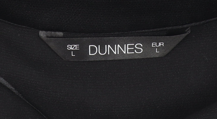 Dunnes Women Black V-Neck Long Sleeve Basic Blouse L