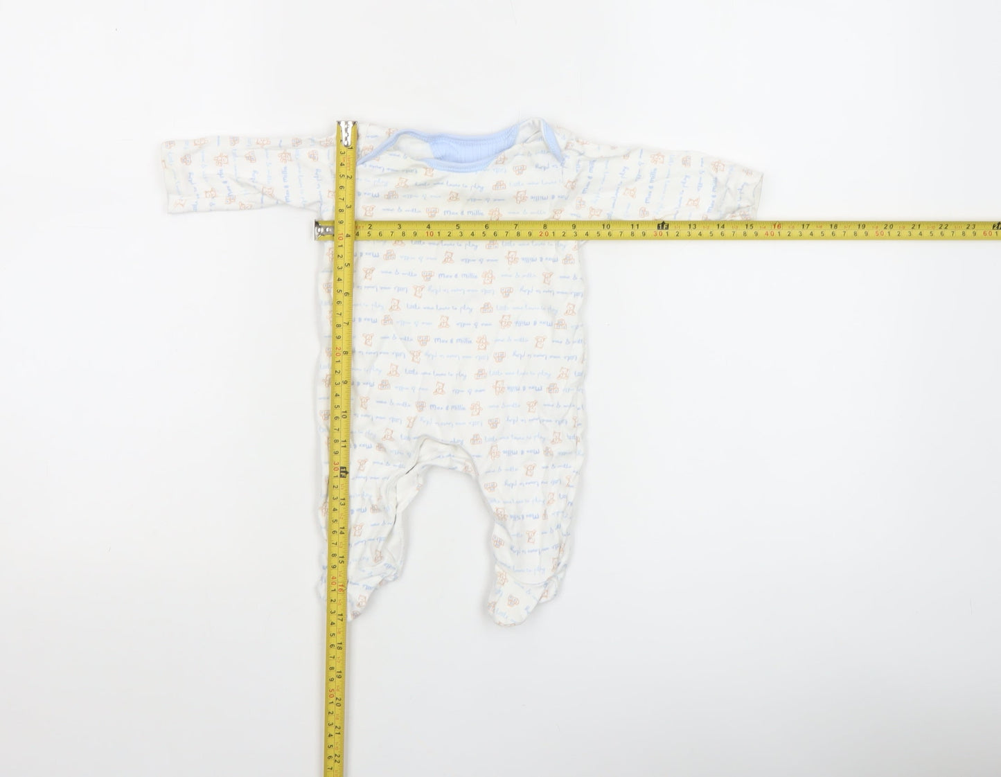 George Unisex Baby Multicoloured 0-3 Months Cotton Animal Print Babygrow