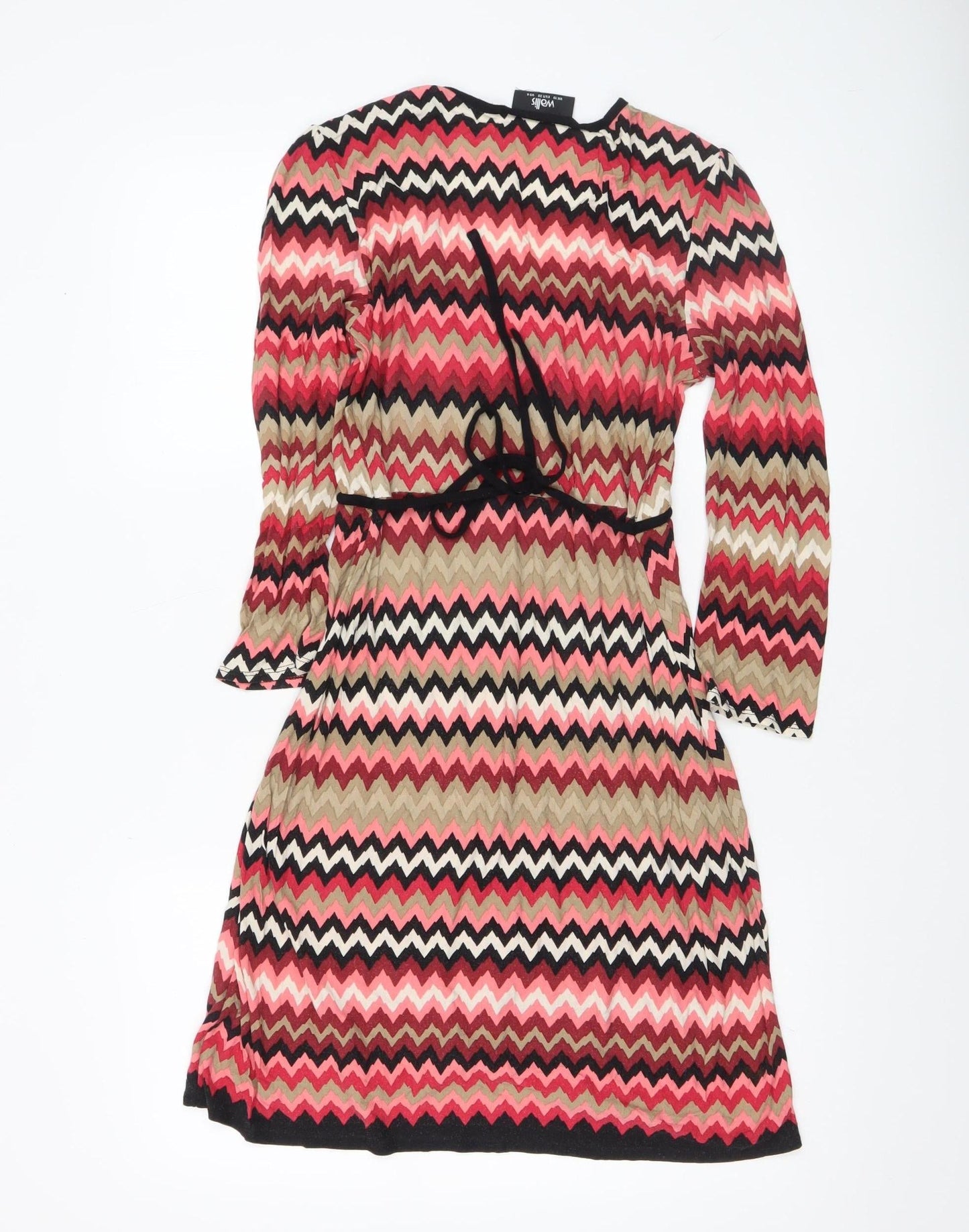 Wallis Women’s Multicoloured Chevron A-Line Knit Dress Size 10