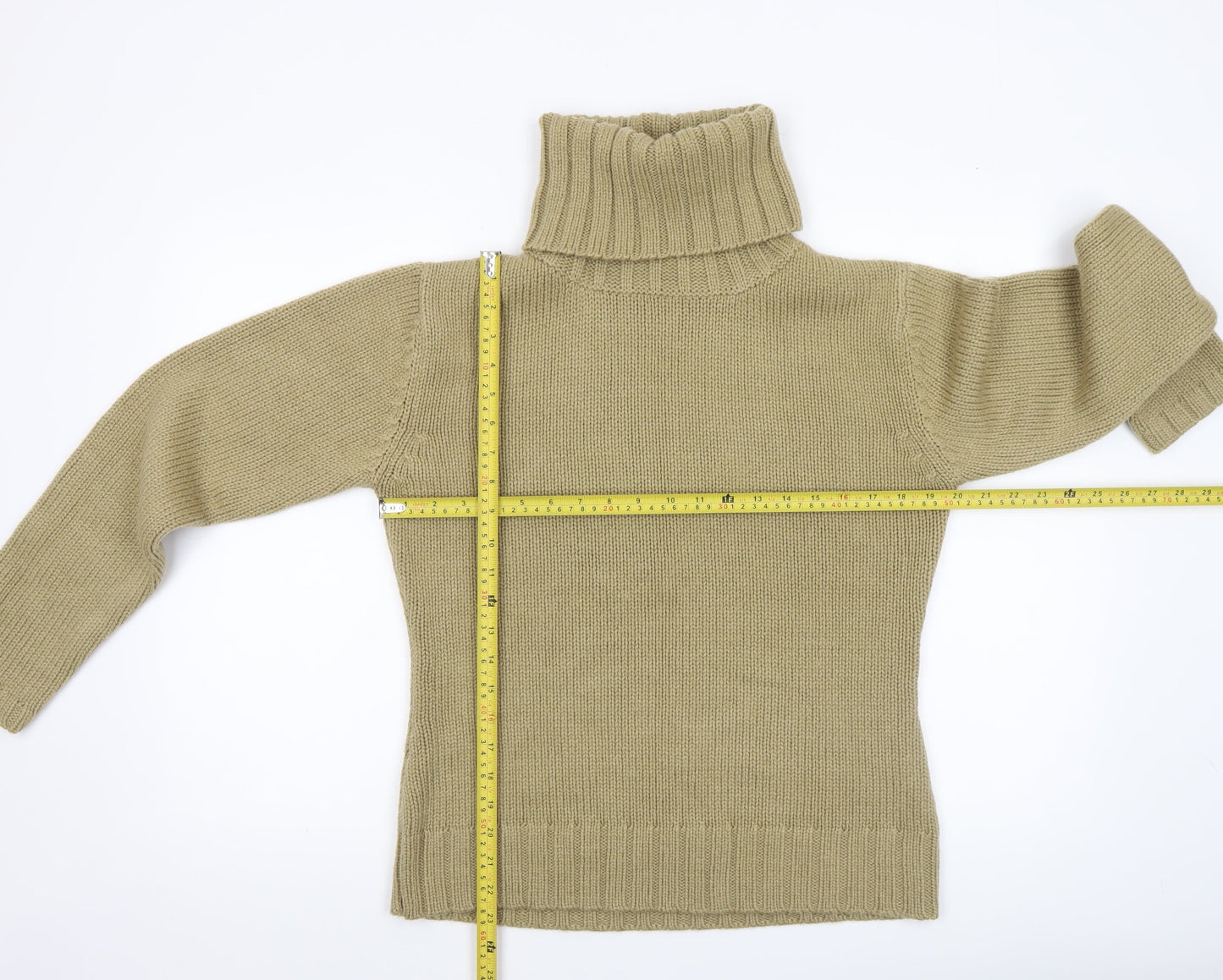 B.YOUNG Women’s Beige Roll Neck Knit Jumper XL Acrylic