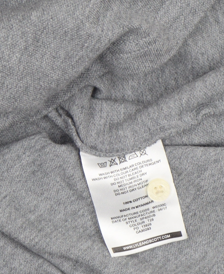 Lyle & Scott Men's Grey 2XL Cotton Polo Shirt Classic Logo