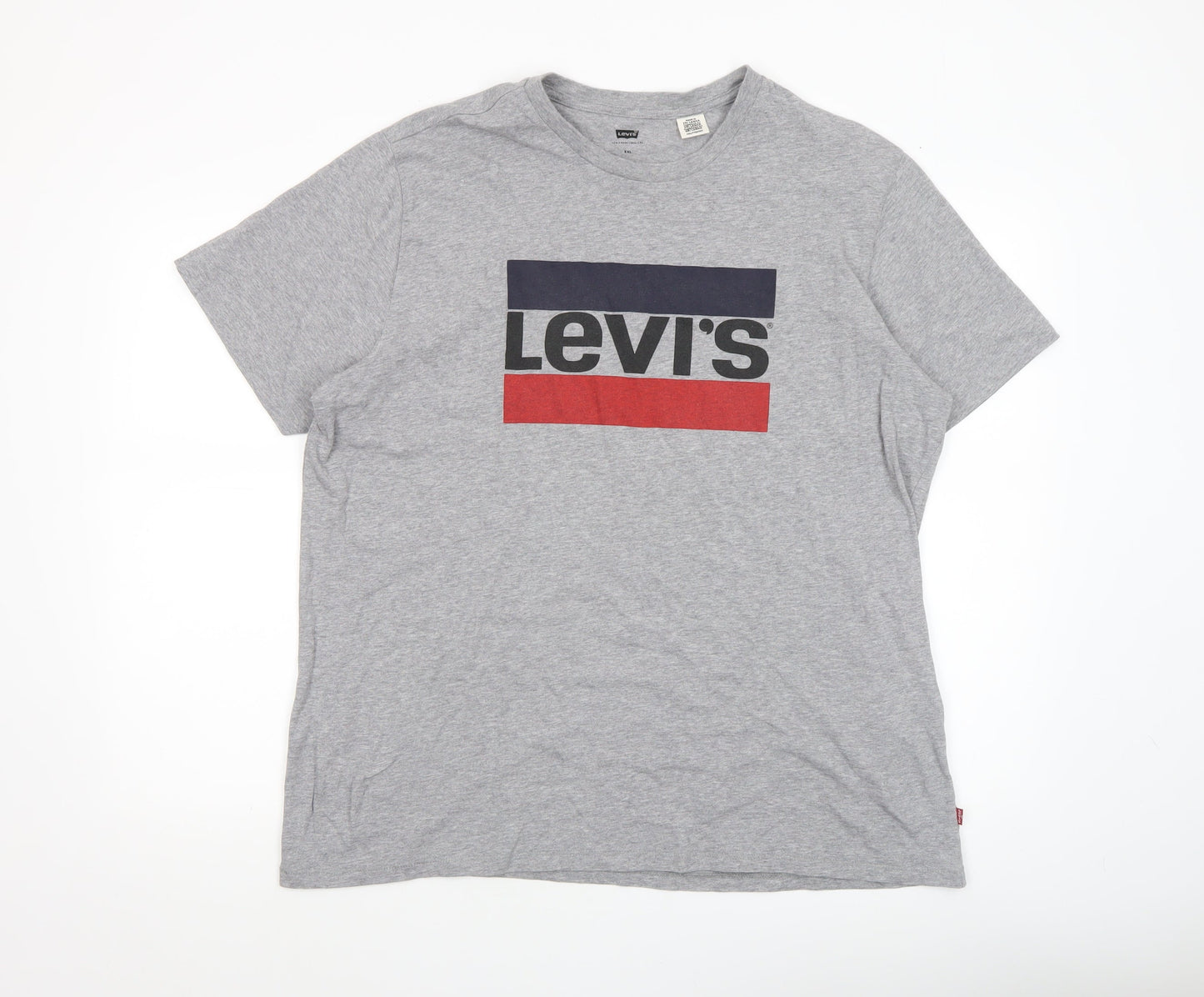 Levi's Men's Grey 2XL Logo Graphic Crew Neck Cotton T-Shirt
