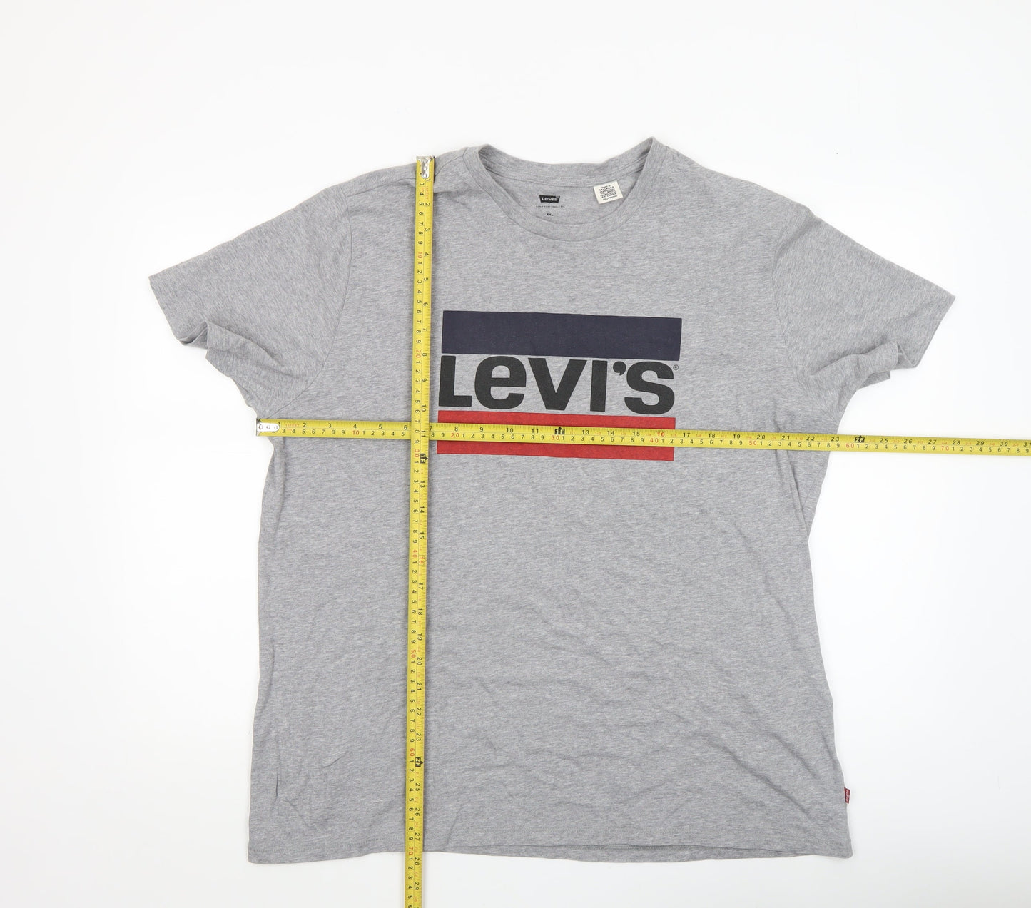 Levi's Men's Grey 2XL Logo Graphic Crew Neck Cotton T-Shirt